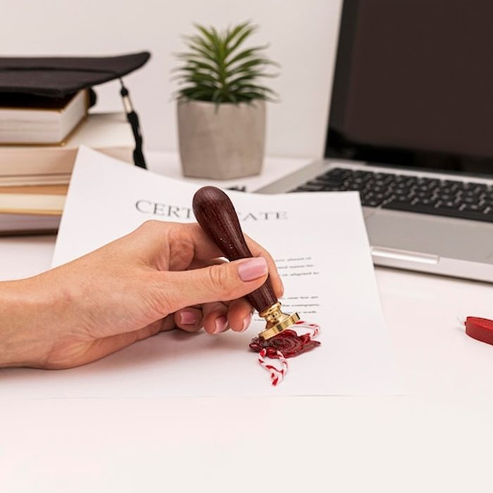 Carimbo profissional com registro